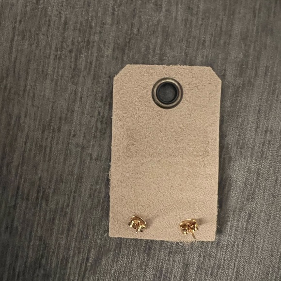 HP 🎉 Gold and turquoise stud earrings - Picture 3 of 4